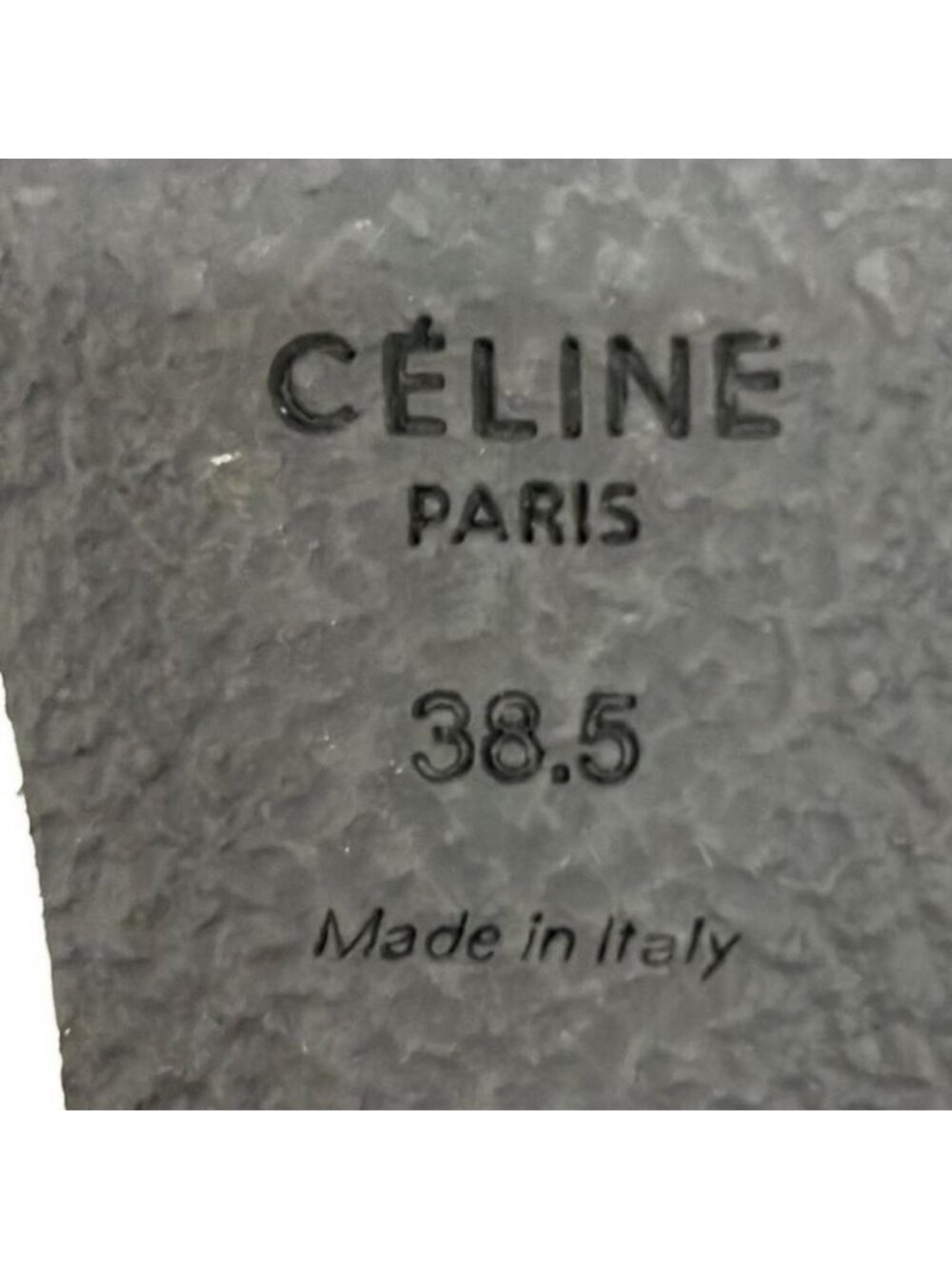 Celine Sandals 38.5 White Black Wedge Sole Leather - Picture 6 of 12